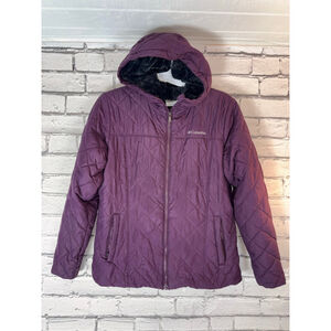 Women's Columbia Quilted Puffer Jacket with Hood Cooper Crest Lined size Large